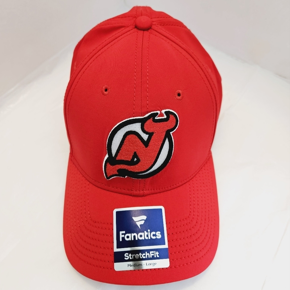 Fanatics StretchFit New Jersey Size M/L Red Devils Core Primary Logo Flex Cap - Picture 3 of 16